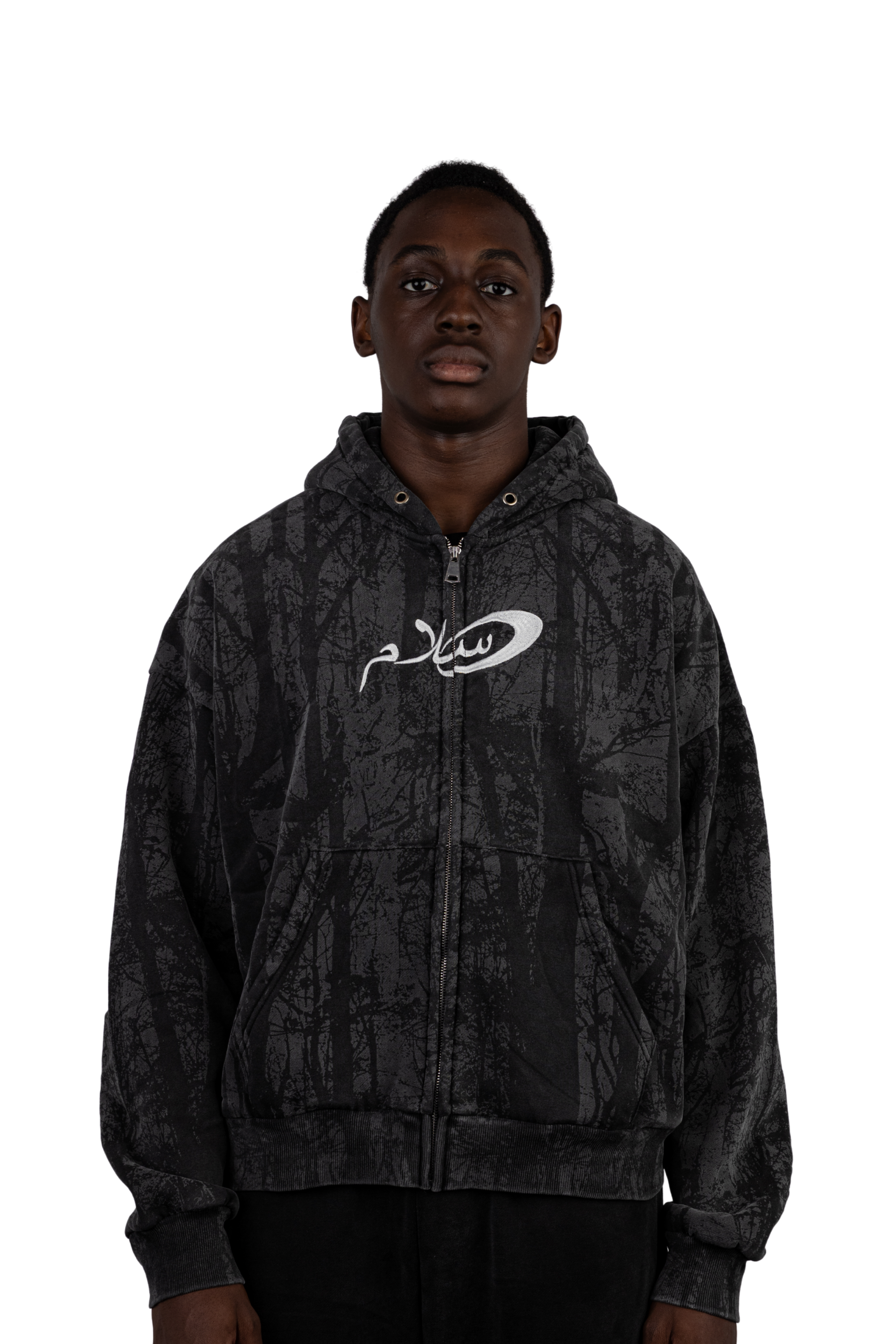 Black Tree Zip-up