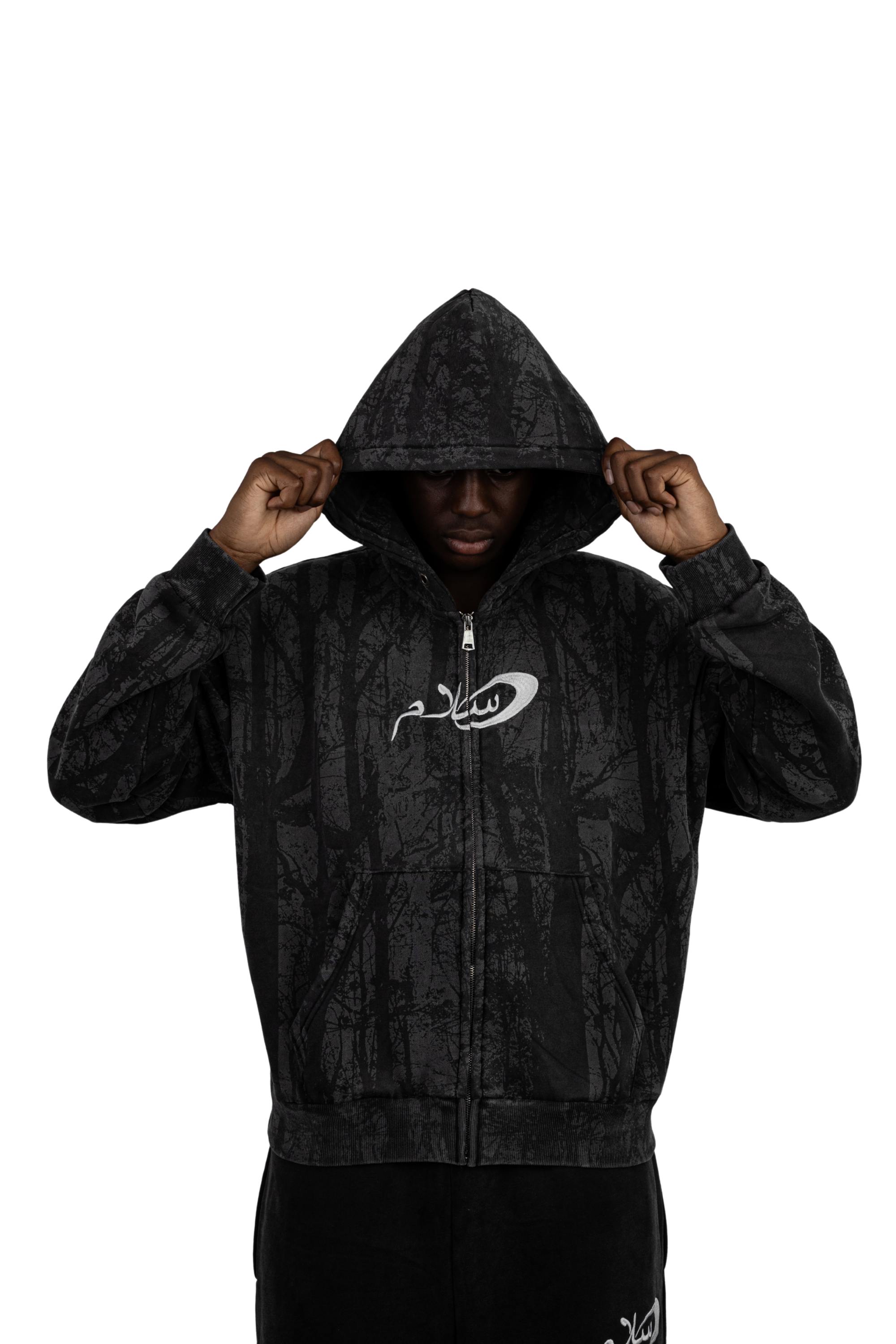 Black Tree Zip-up