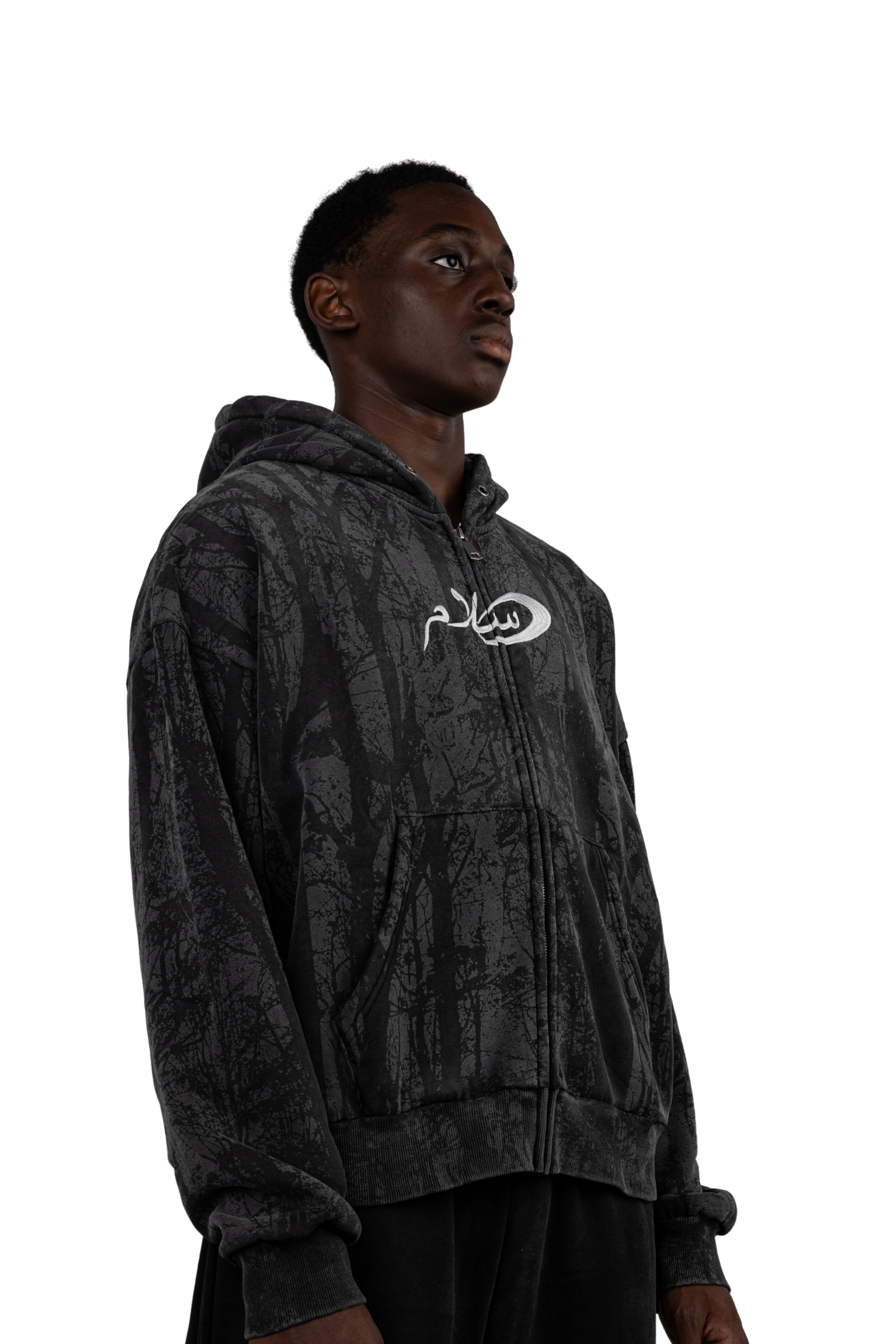 Black Tree Zip-up