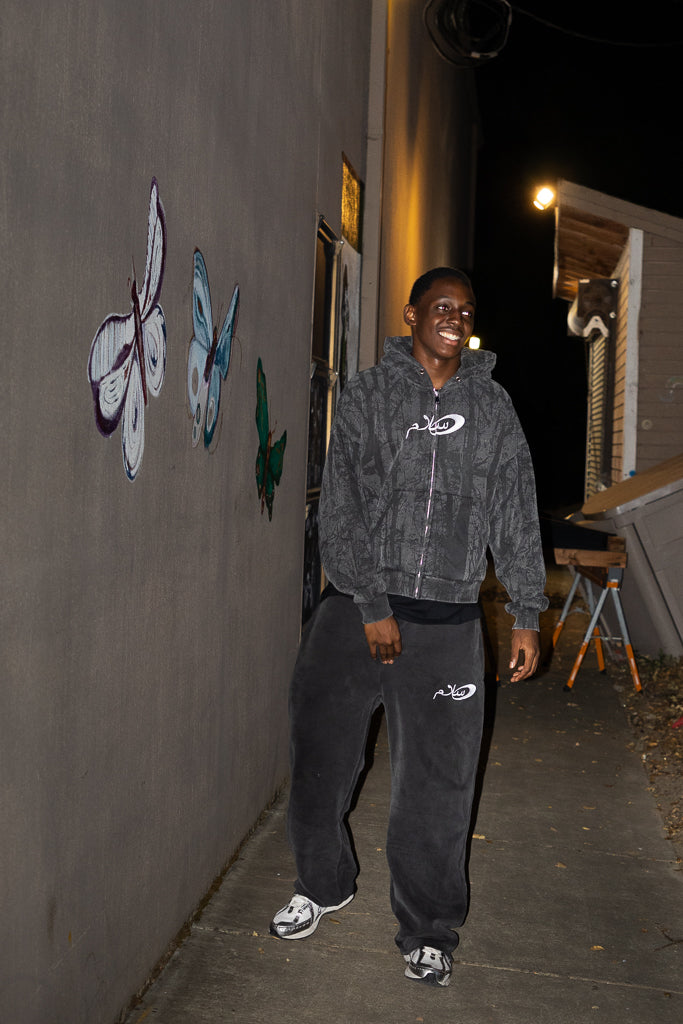 Salaam Black Tree Zip-up