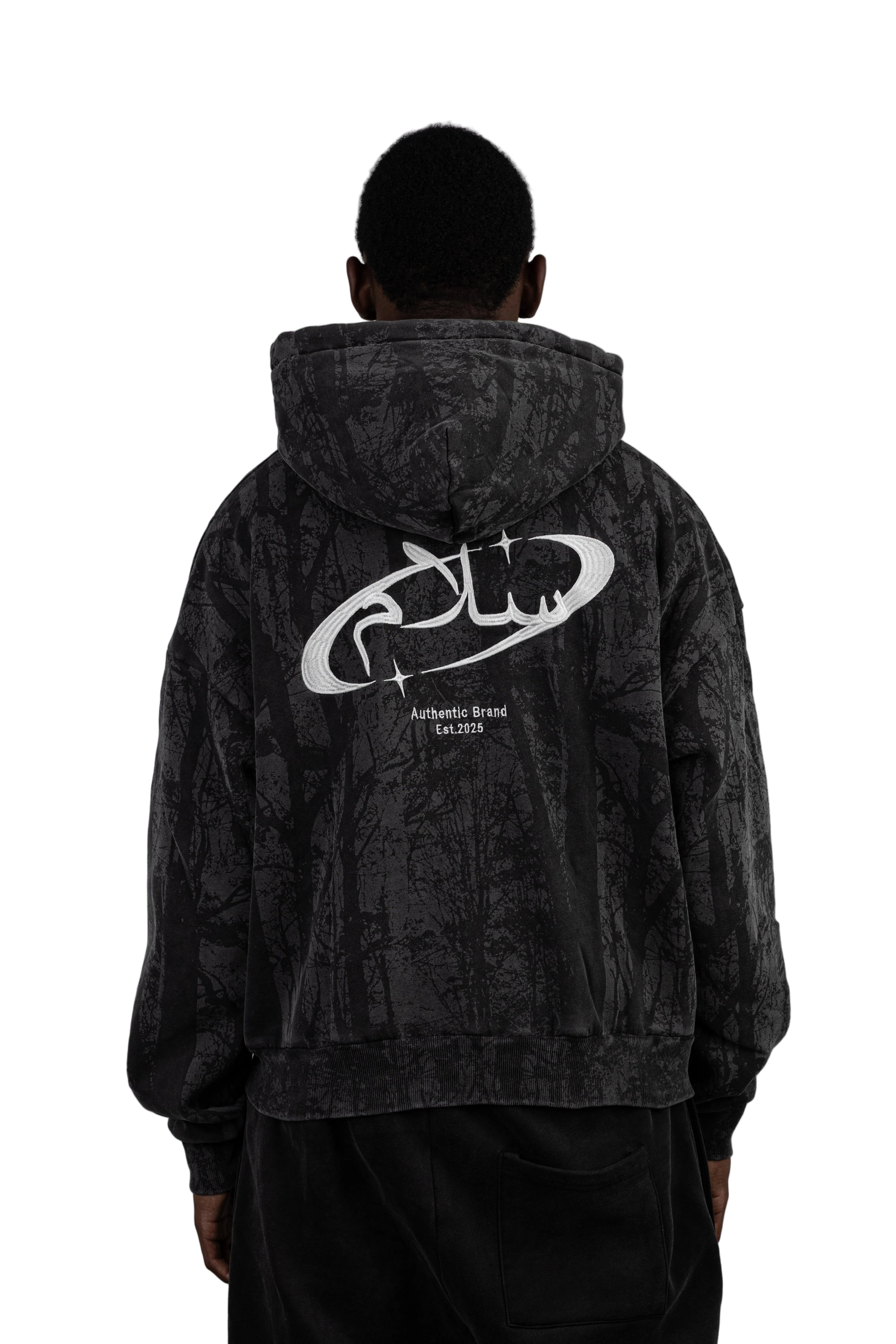 Salaam Black Tree Zip-up