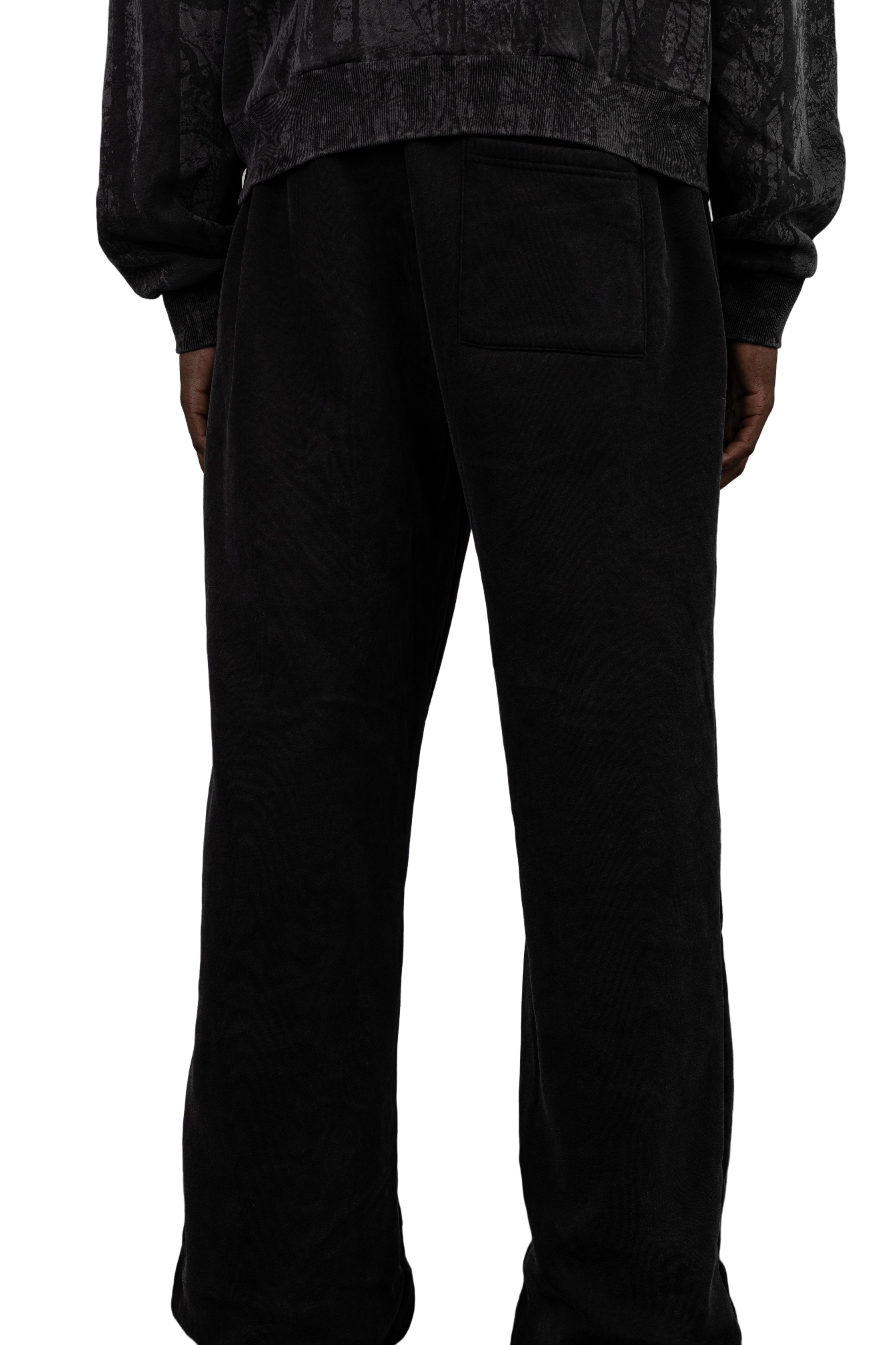 Salaam Open-Hem Black Sweatpants