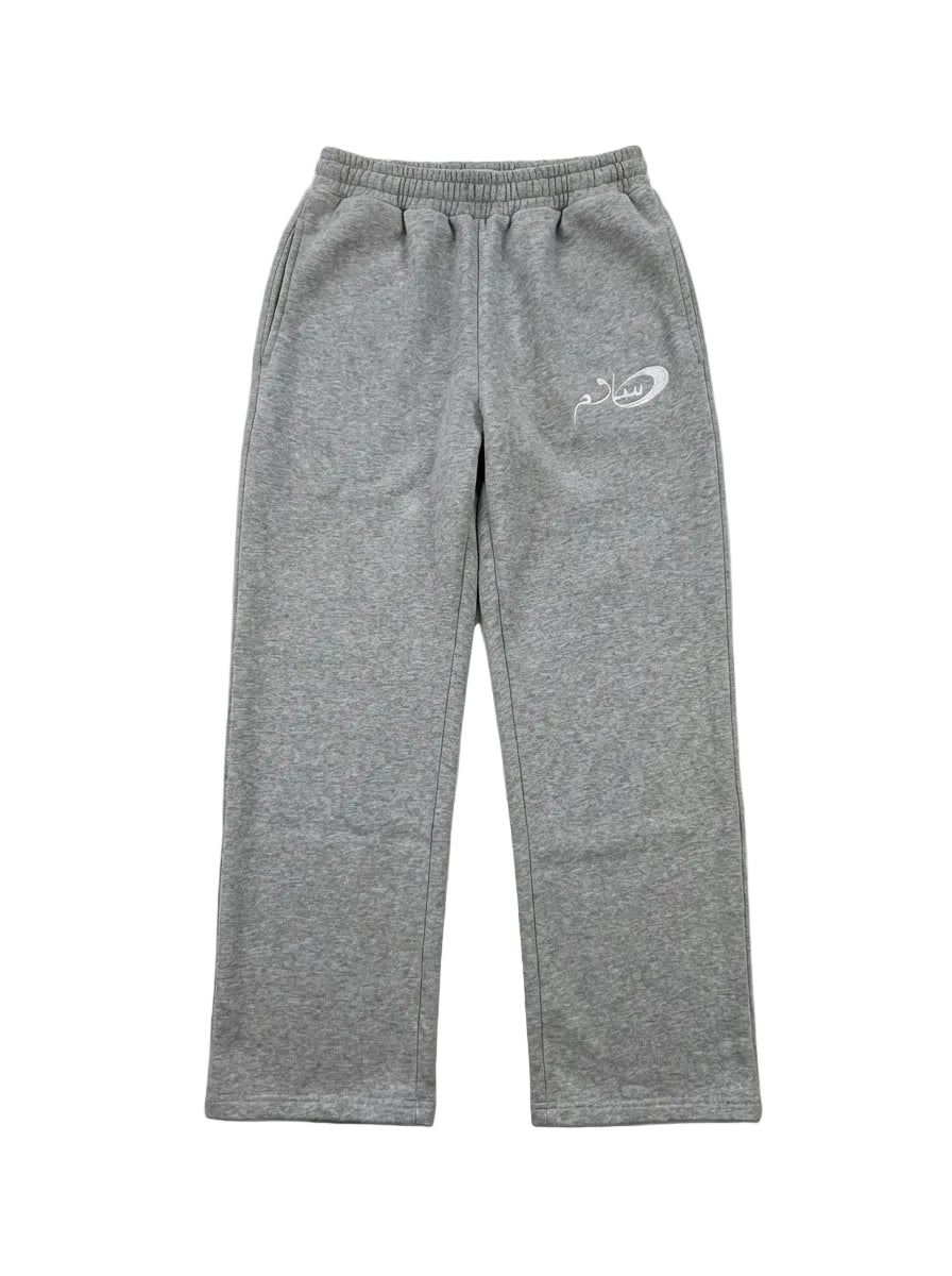 Salaam Open-Hem Grey Sweatpants