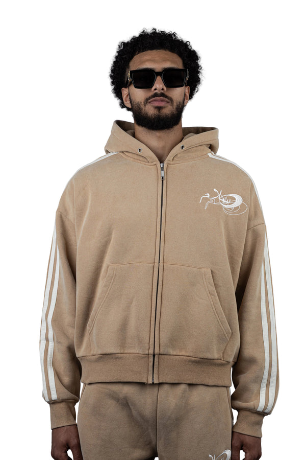 Salaam Brown Zip-up