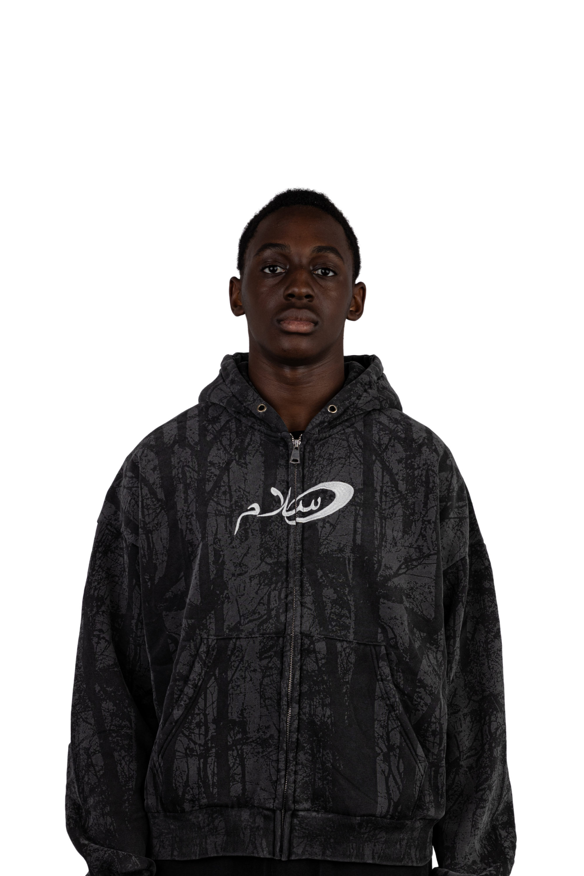 Black Tree Zip-up