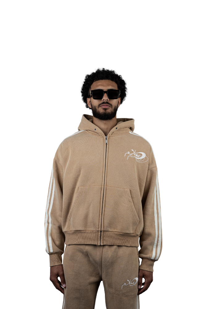 Salaam Brown Zip-up