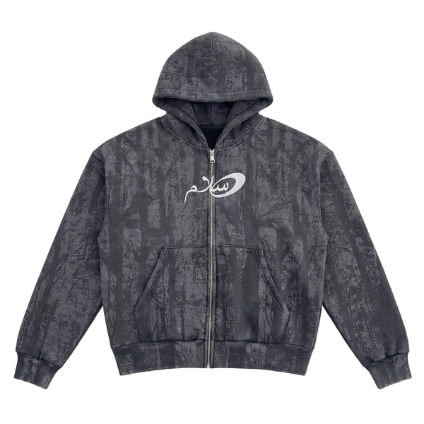 Salaam Black Tree Zip-up