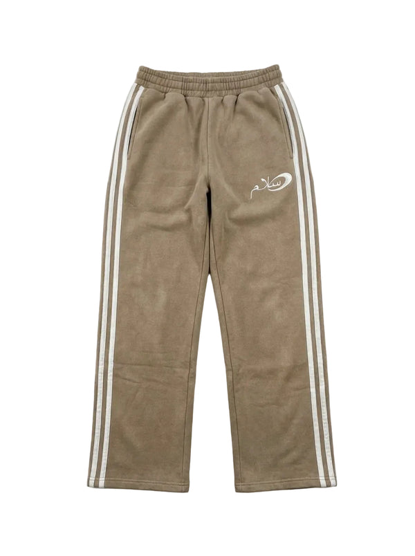 Salaam Open-Hem Brown Sweatpants